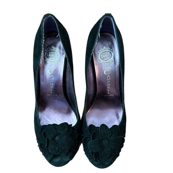 Jeffrey Campbell vintage black suede pumps - Picture 1 of 8